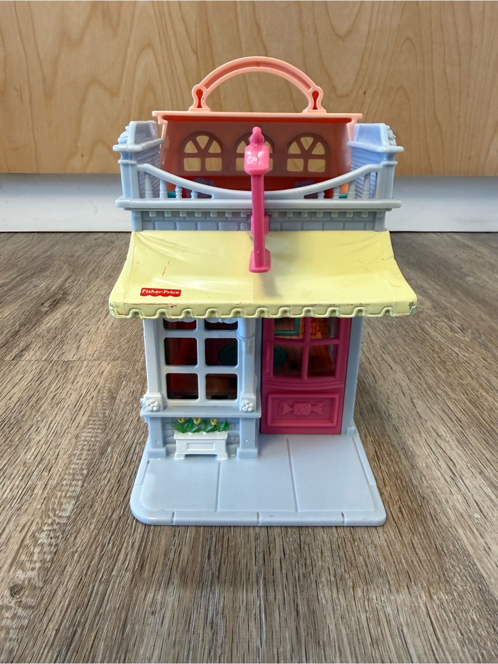 Vintage 2001 Sweet Streets Candy Shop & Dance Studio Carry-along Dollhouse